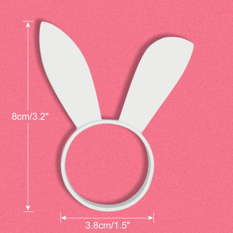 FEPITO 12Pcs Easter Bunny Ear Napkin Rings Rabbit Napkin Ring Holders Table Decorations for Spring Easter Party - Image 2